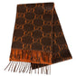 Gucci GG alpaca wool scarf reversible orange/ brown