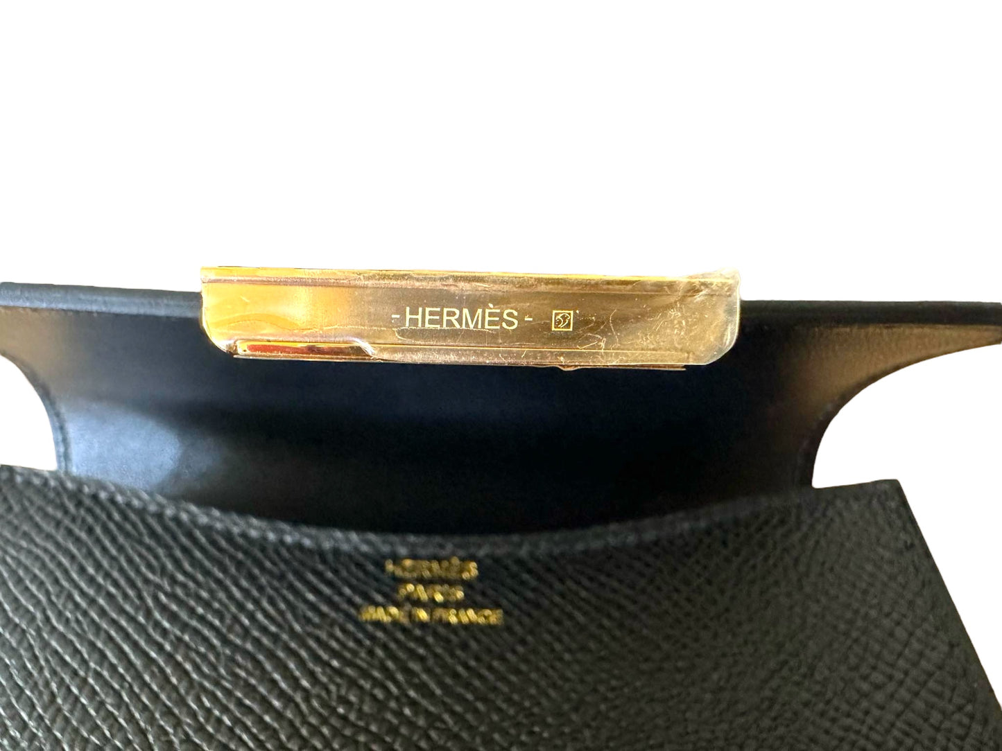 Hermes Constance Slim Wallet Black GHW