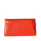 Hermes Kelly Classic Long Wallet Orange Chèvre Mysore Leather Palladium Hardware