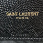 YSL CASSANDRE ENVELOPE CHAIN WALLET IN GRAIN DE POUDRE LEATHER NOIR