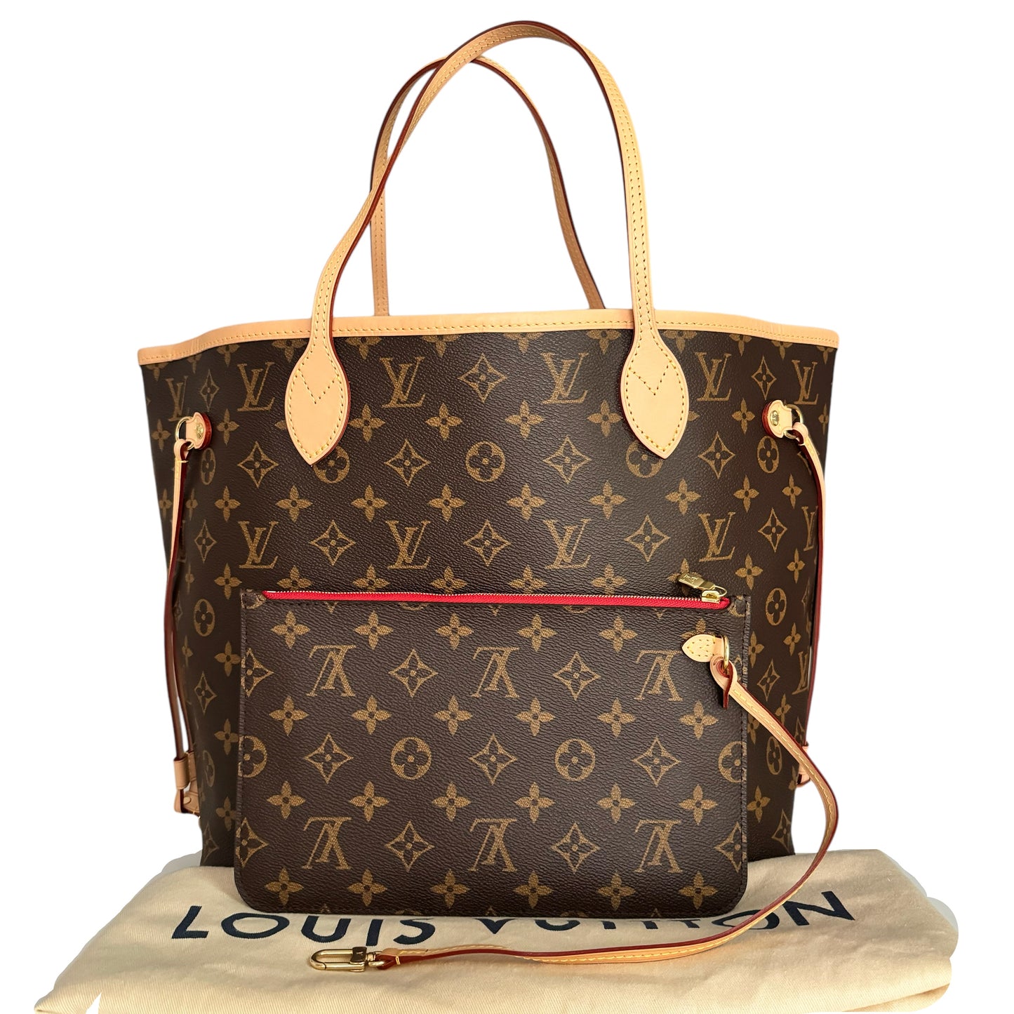 Louis Vuitton Neverfull MM Monogram Ceris Bag