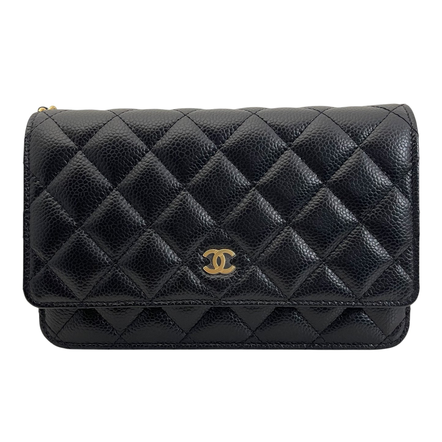 Chanel Classic Wallet On Chain Black Caviar Gold Hardware