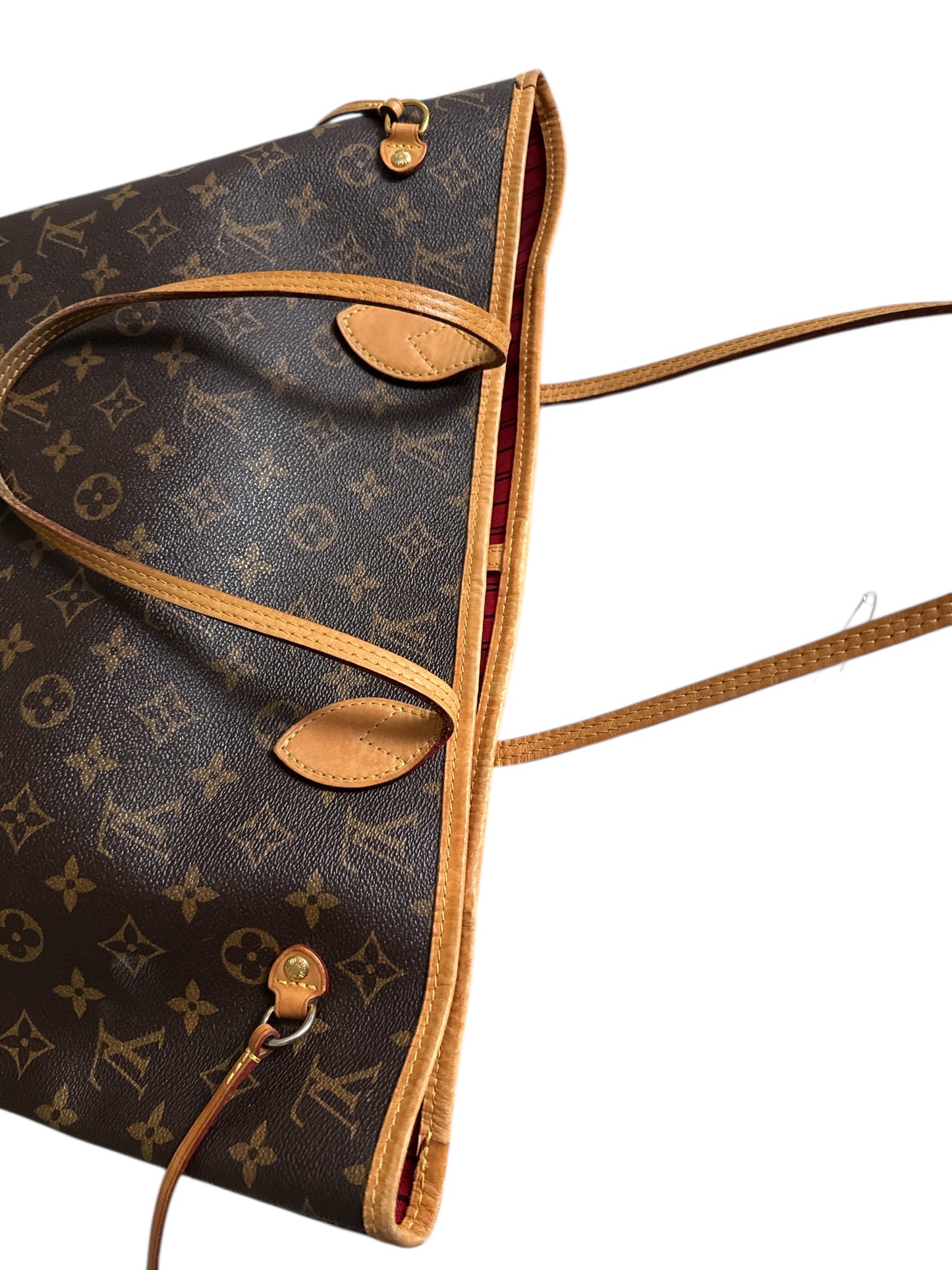 Louis Vuitton Neverfull MM Monogram Red Bag
