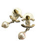 Chanel CC Earrings Rhinestone With Pearls