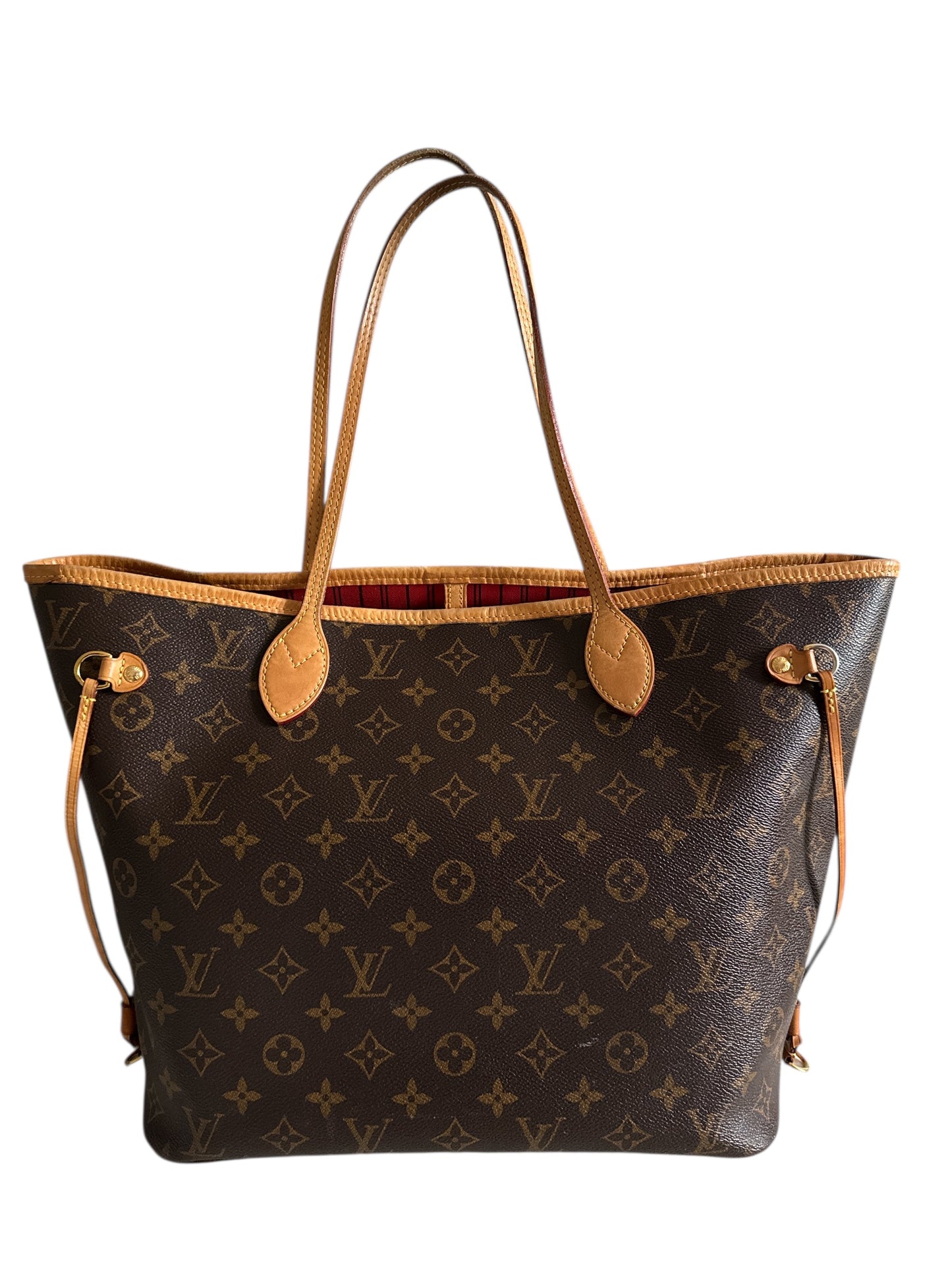 Louis Vuitton Neverfull MM Monogram Red Bag