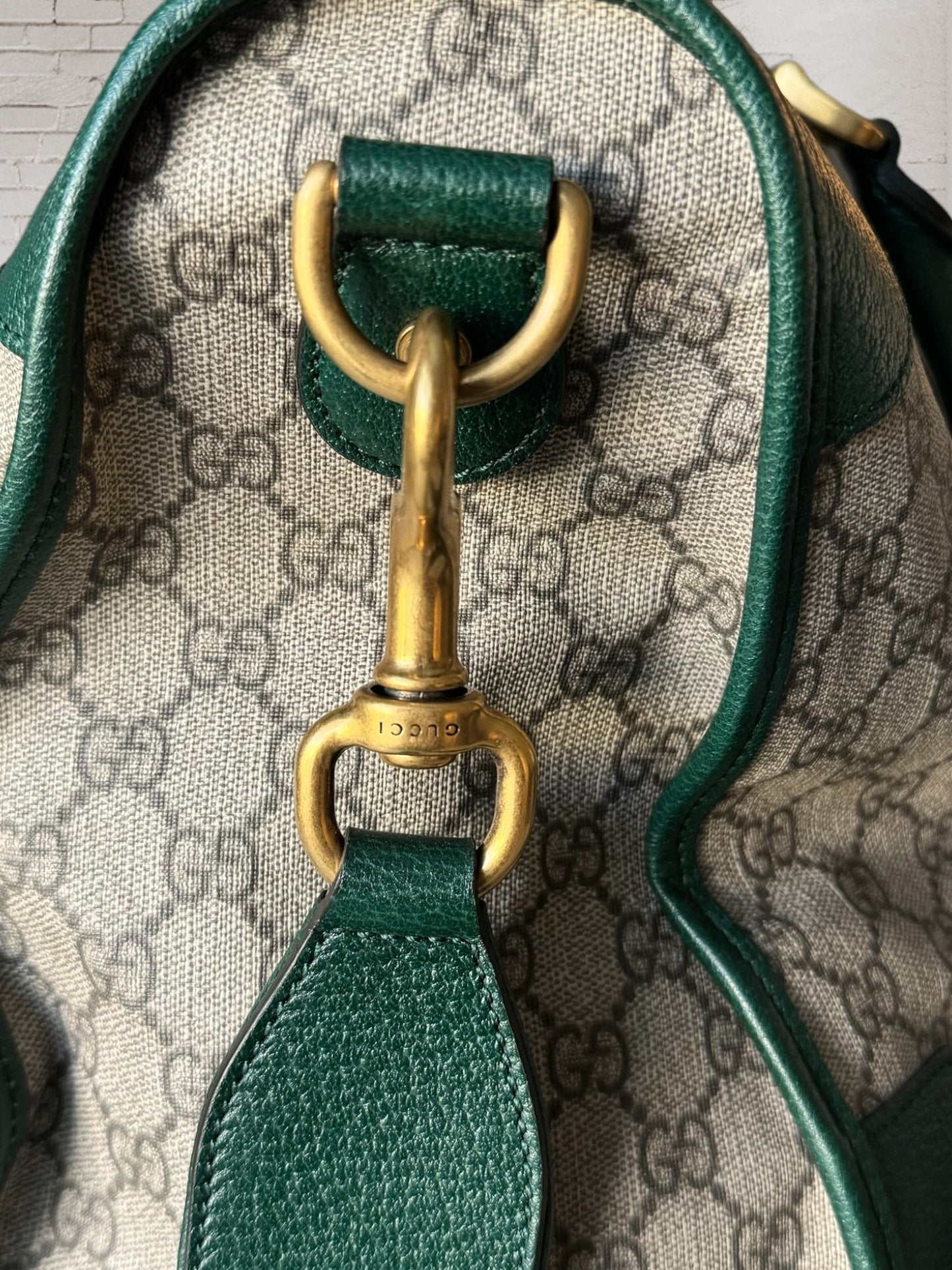 Gucci Neo Vintage Web Duffle Bag GG Coated Canvas Bag With Strap