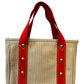 Louis Vuitton Antigua Cabas PM Tote Bag Canvas Beige Red