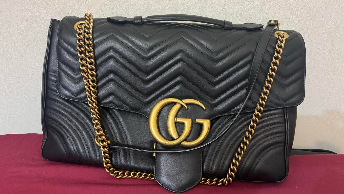 Gucci GG Marmont Large Matelassé Shoulder Bag