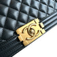 Chanel Black Caviar Medium Boy Bag Gold Hardware