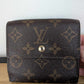 MCM Small Crossbody Visetos Cognac Red Gold Hardware & LV Mono gram Wallet