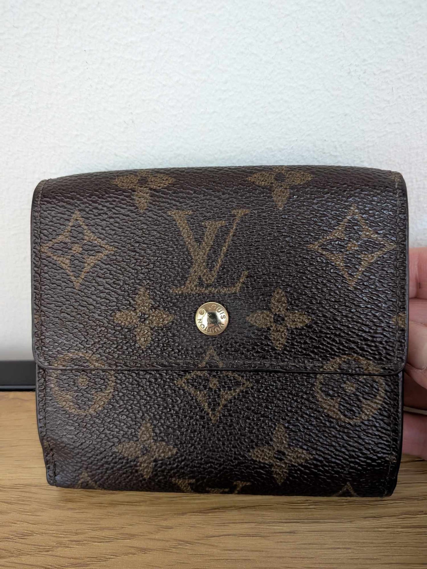 MCM Small Crossbody Visetos Cognac Red Gold Hardware & LV Mono gram Wallet