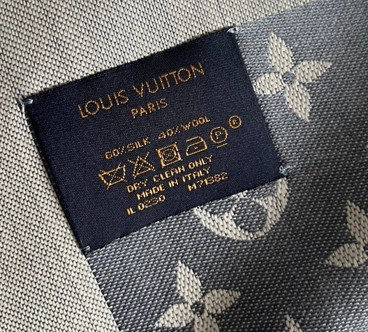 Louis Vuitton Light Blue Denim Monogram Shawl