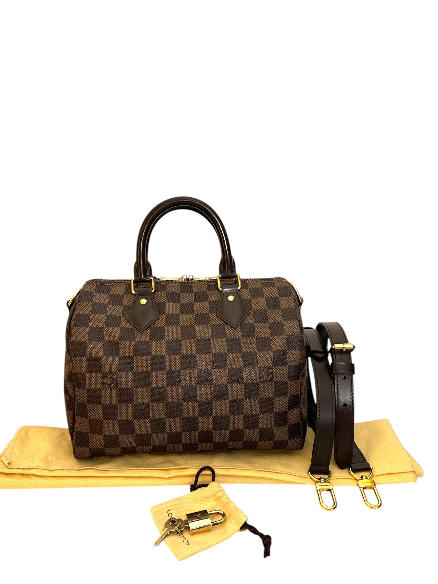 Louis Vuitton Speedy 25 Bandoulier Damier Ebene Bag