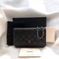 Chanel Classic Wallet On Chain Black Caviar Silver Hardware