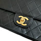 Chanel Vintage Black Lambskin  Reissue Mademoiselle Chain Classic Flap Bag