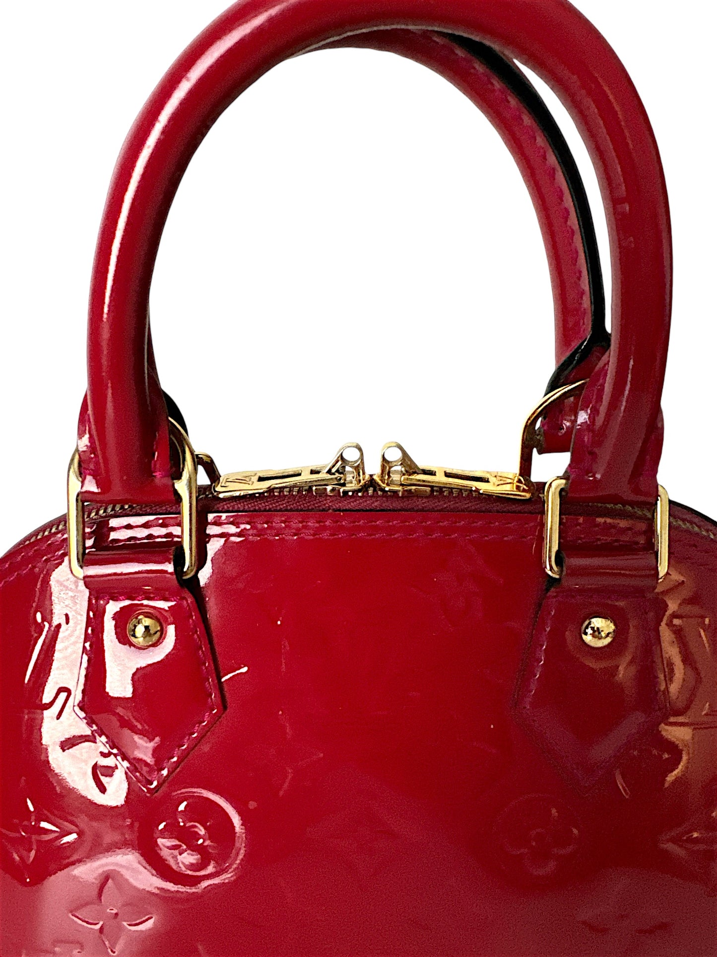 Louis Vuitton Alma BB Red Monogram Vernis Bag