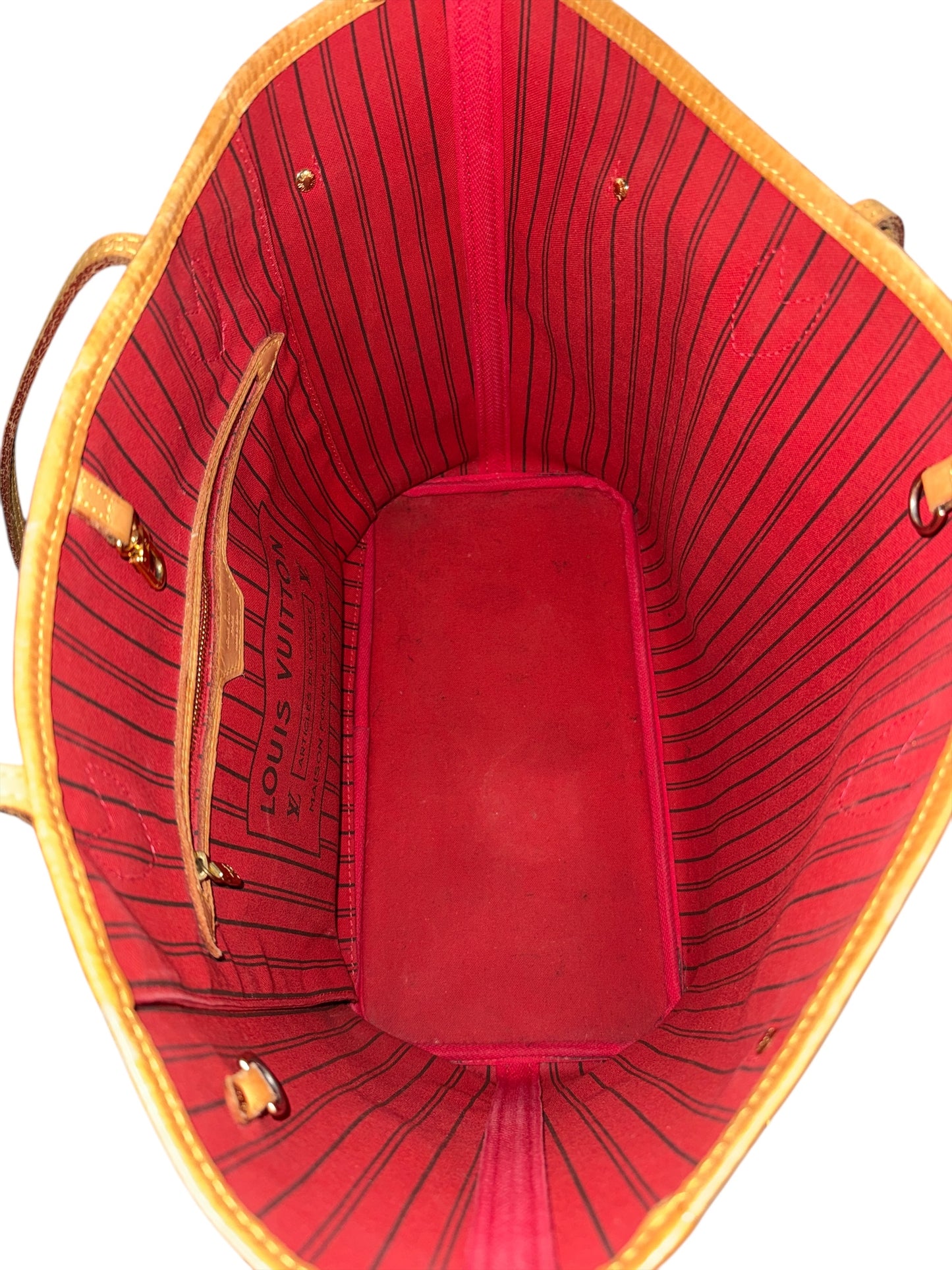 Louis Vuitton Neverfull MM Monogram Red Bag