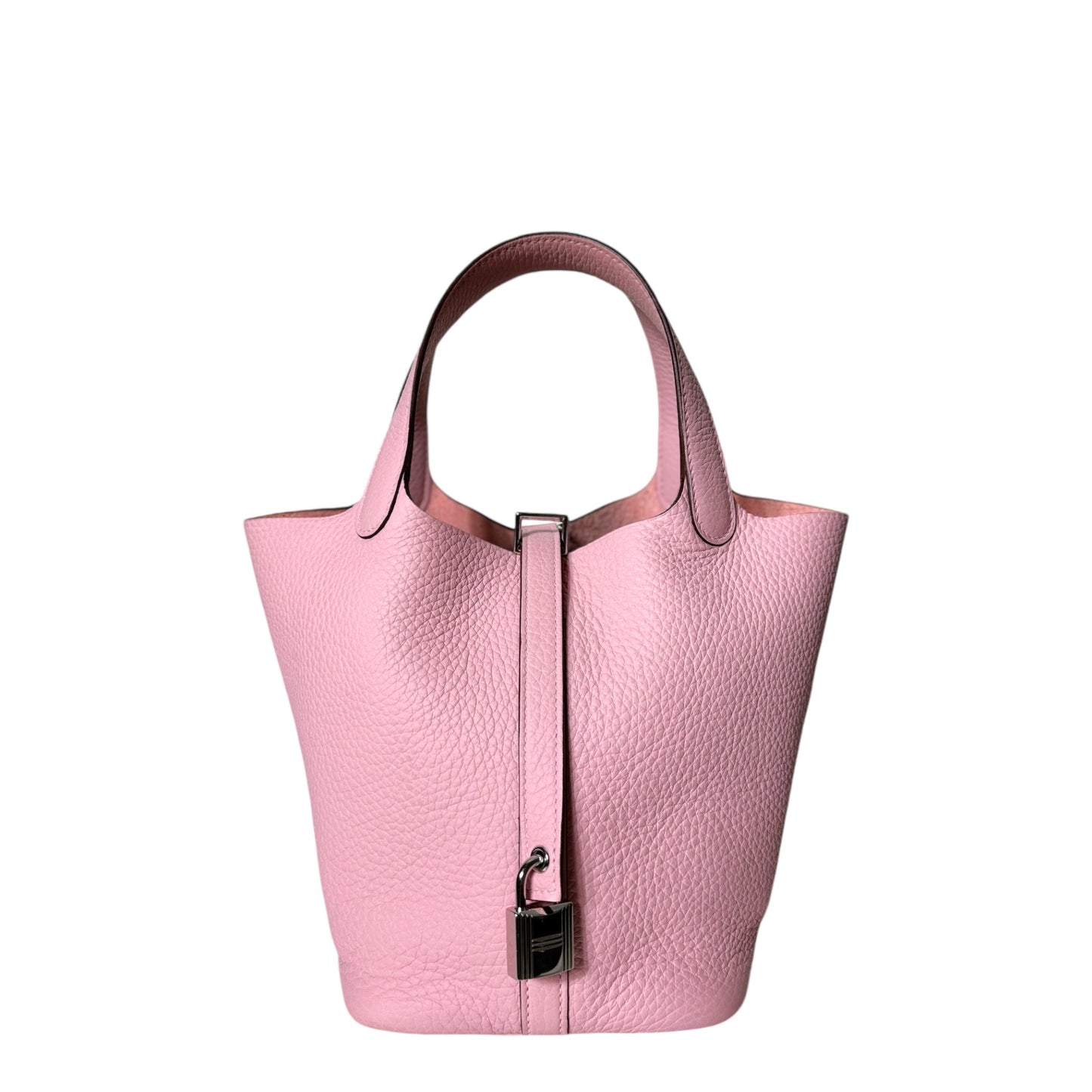 Hermes Picotin 18 Rose Sakura Taurillon Clemence Palladium Hardware Bag