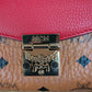 MCM Small Crossbody Visetos Cognac Red Gold Hardware & LV Mono gram Wallet