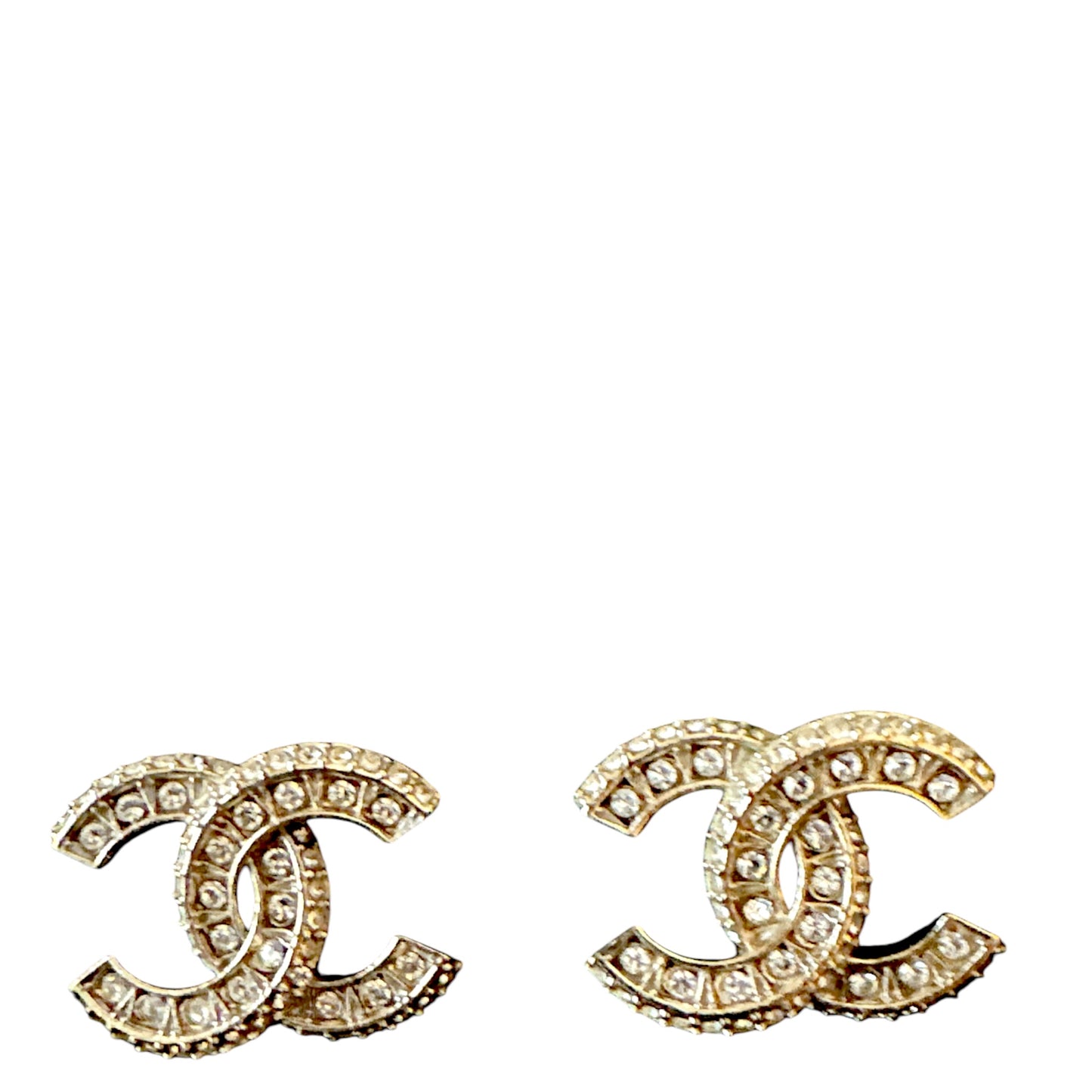 Chanel CC Small Rhinestone In Gold Hardware