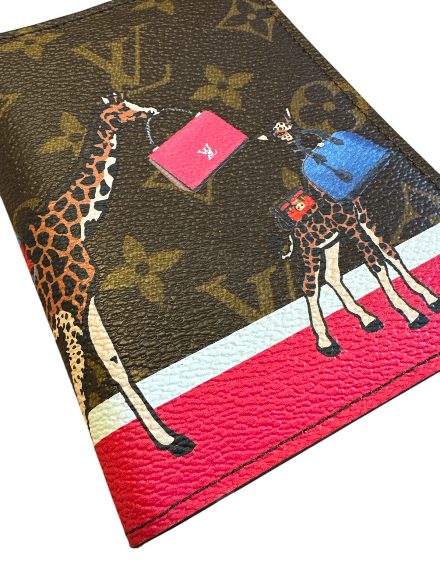 Louis Vuitton Passport Cover Limited Edition Xmas Girafe Monogram Canvas