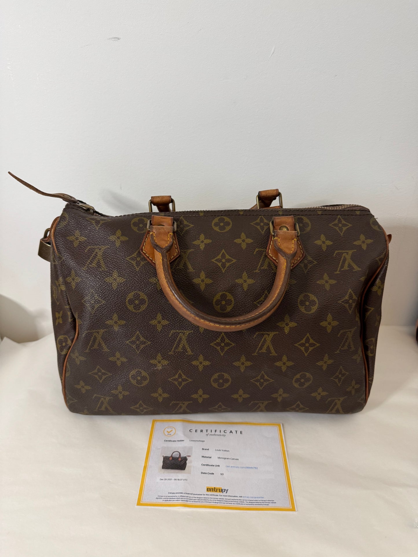 PA4896 Louis vuitton speedy 30 monogram bag Datecode : Unreadable