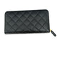 Chanel Zipped Black Caviar Gold Hardware Long Wallet