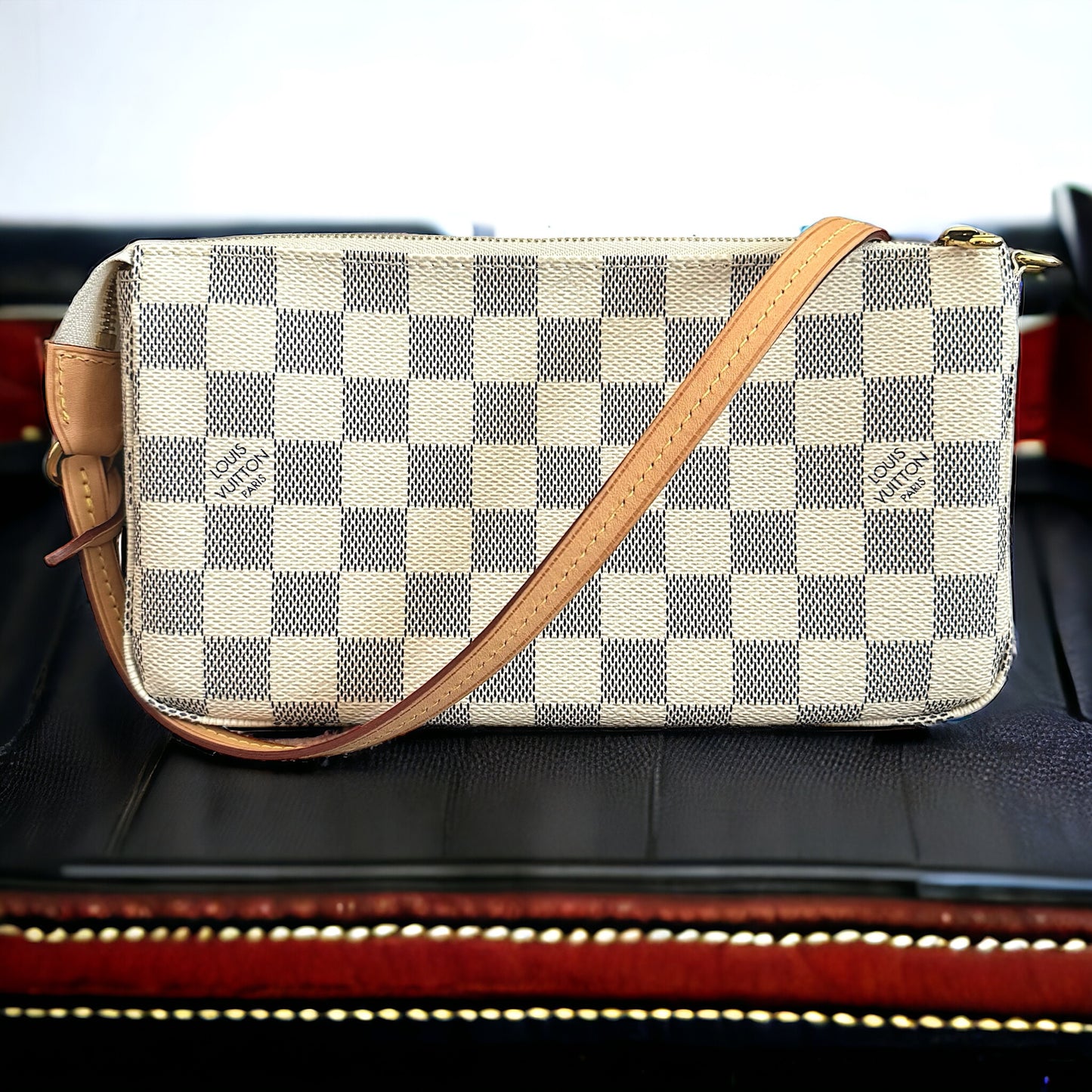 Louis Vuitton Pochette Accessories Damier Azur Bag