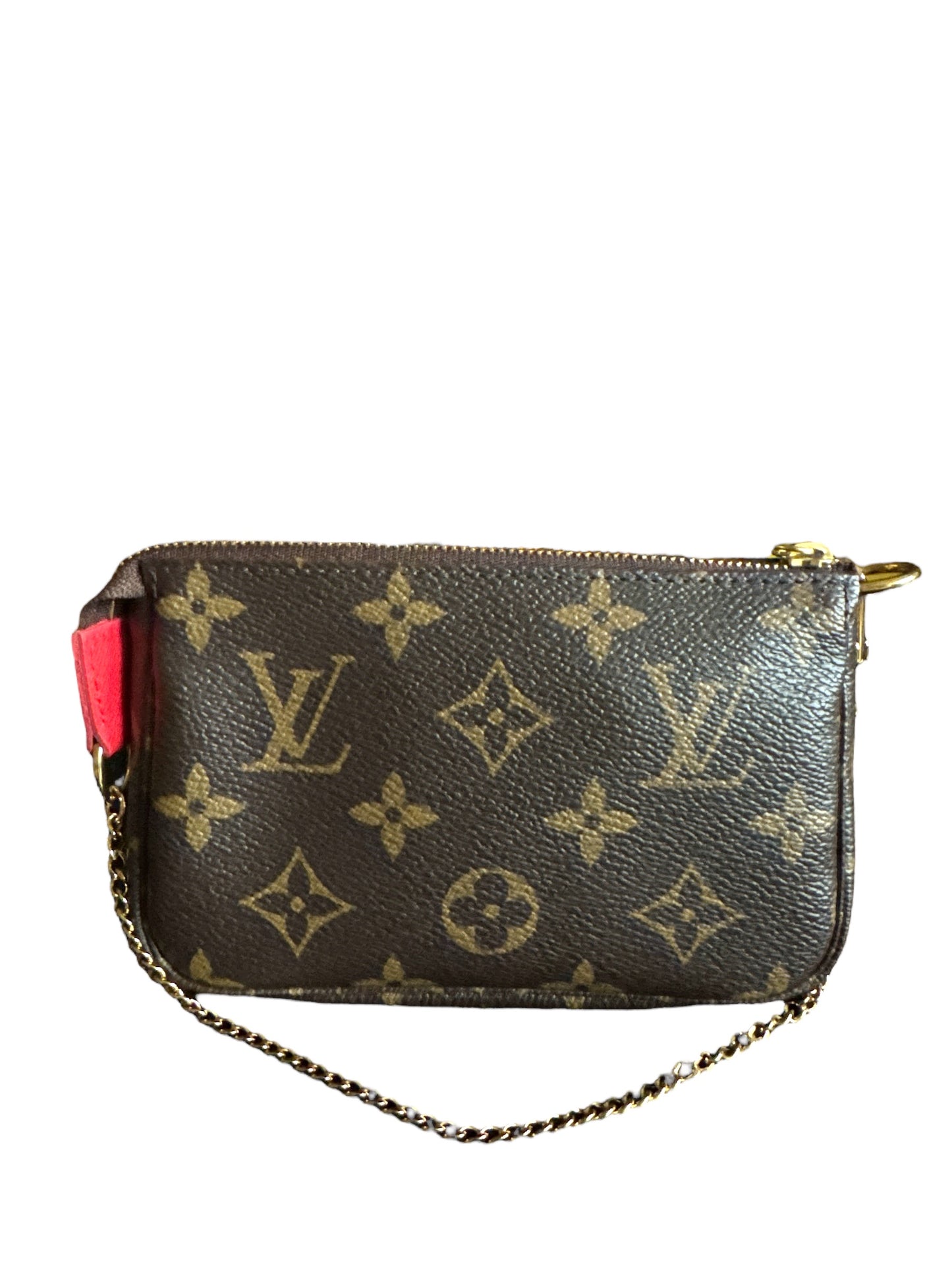 Louis Vuitton mini pocchette xmas animation London Monogram Red Pouch