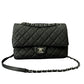 Chanel Easy Black Caviar Zip Silver Hardware Small Bag