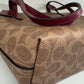 2205710-143141 Coach Fiona CC Signature Tan/ Black Cherry (NoJ2480-CX587)