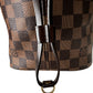 Louis Vuitton Neverfull MM in Damier Ebene with Heatstamped Initials