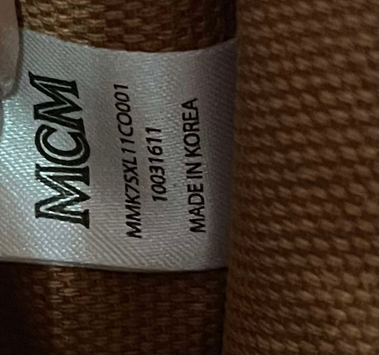 143212 MCM Cognac Visetos Red Rooster Backpack
