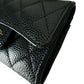 Chanel Classic card Holder Black Caviar Gold Hardware