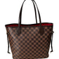 Louis Vuitton Neverfull MM in Damier Ebene with Heatstamped Initials