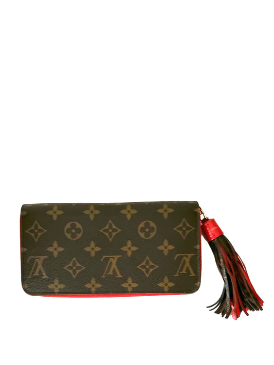 Louis Vuitton Zippy Wallet Pompon Monogram Red