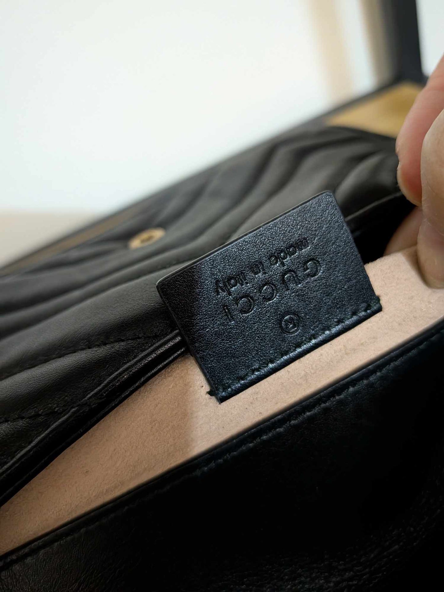 GucciMarmont Mini Black Leather Shoulder Bag