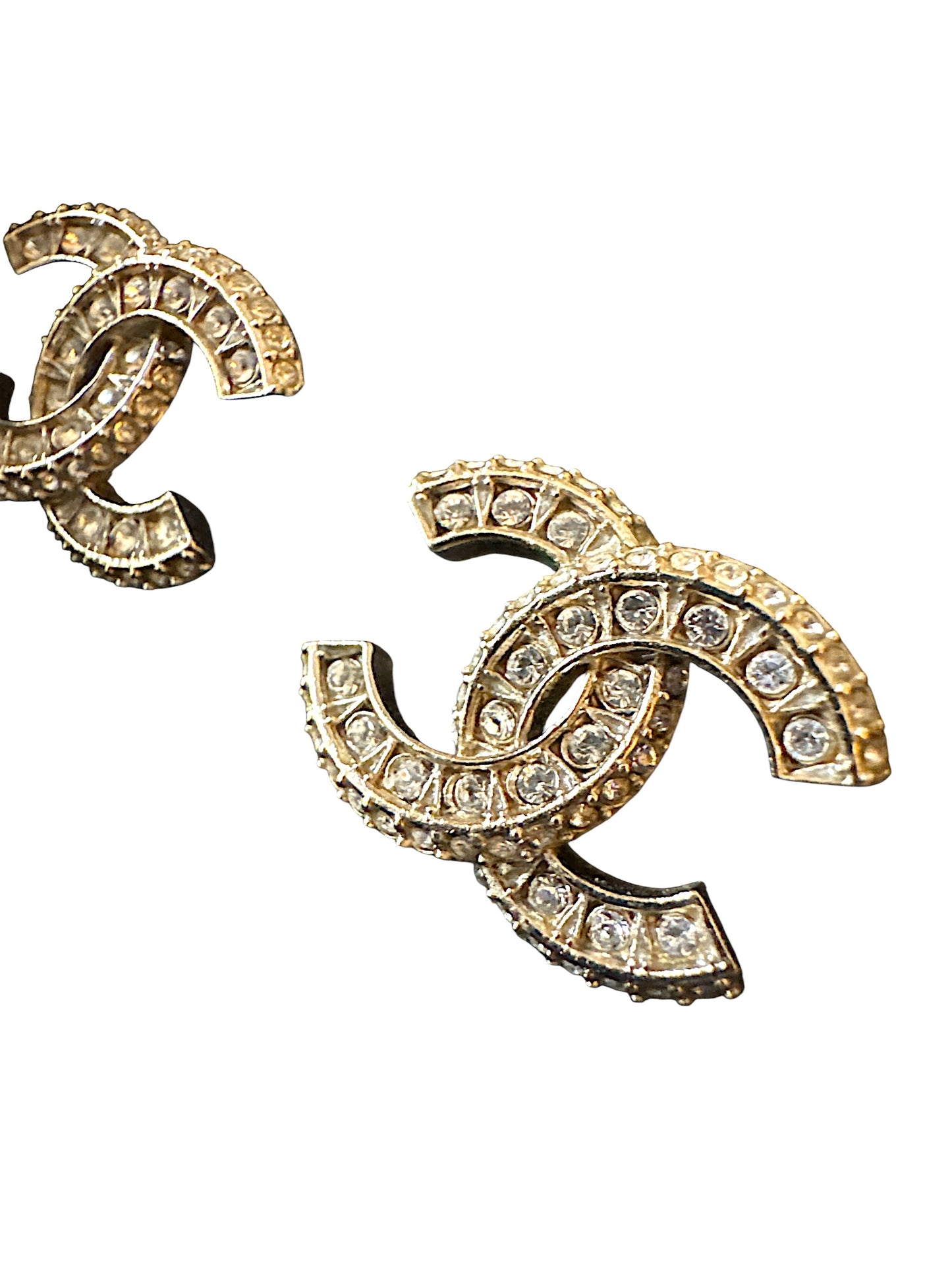 Chanel CC Small Rhinestone In Gold Hardware