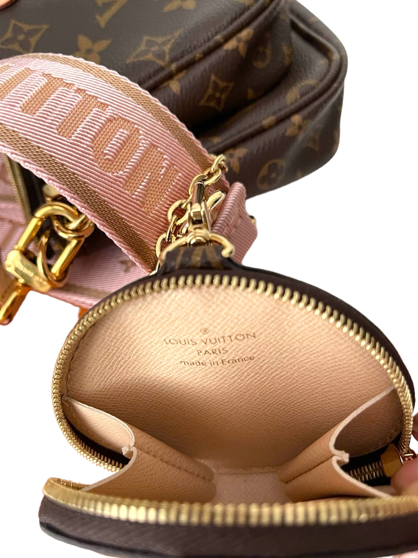 Louis Vuitton Multi Pochette Accessories Monogram Rose Claire Crossbody Bag