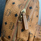 143212 MCM Cognac Visetos Red Rooster Backpack