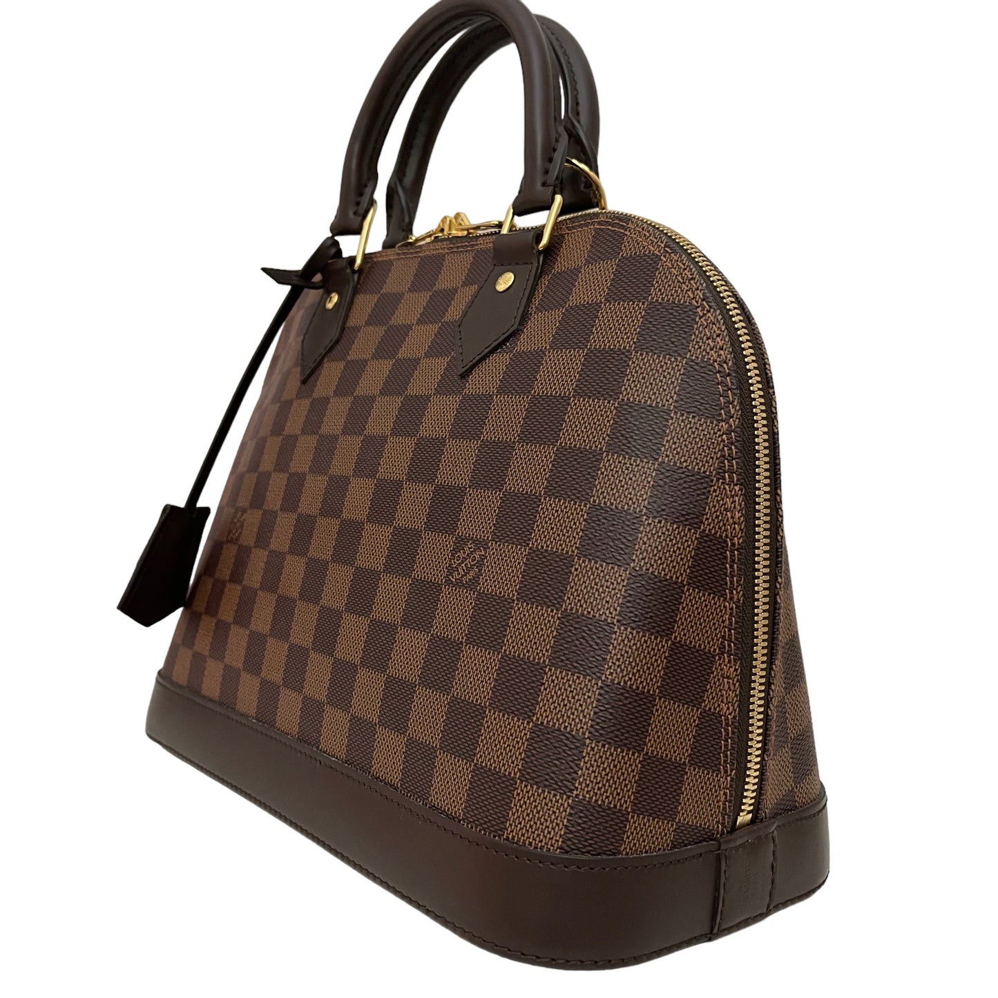 LOUIS VUITTON ALMA PM DAMIER EBENE CANVAS BAG