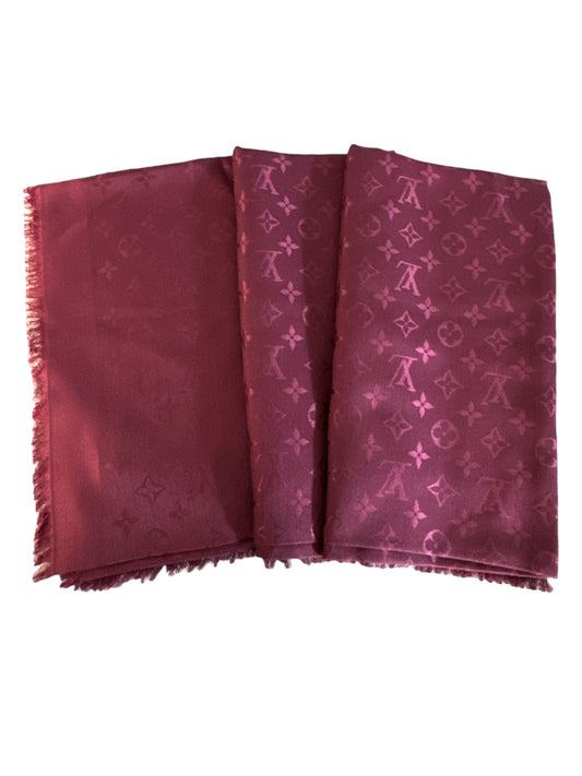 Louis Vuitton Monogram Classic Wine Shawl