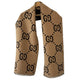 GUCCI JACQUARD WOOL SILK SCARF