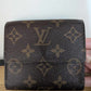 MCM Small Crossbody Visetos Cognac Red Gold Hardware & LV Mono gram Wallet