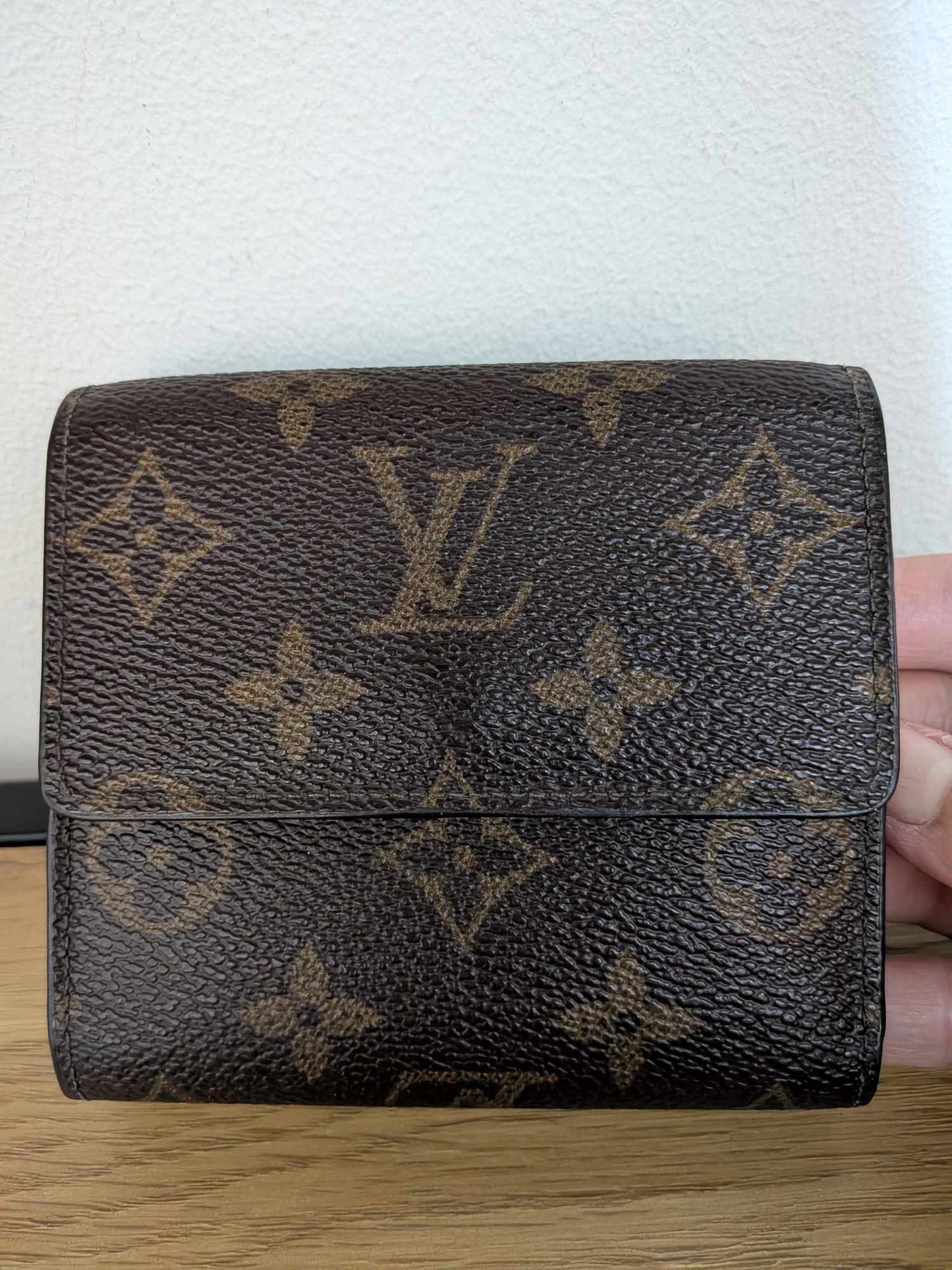MCM Small Crossbody Visetos Cognac Red Gold Hardware & LV Mono gram Wallet