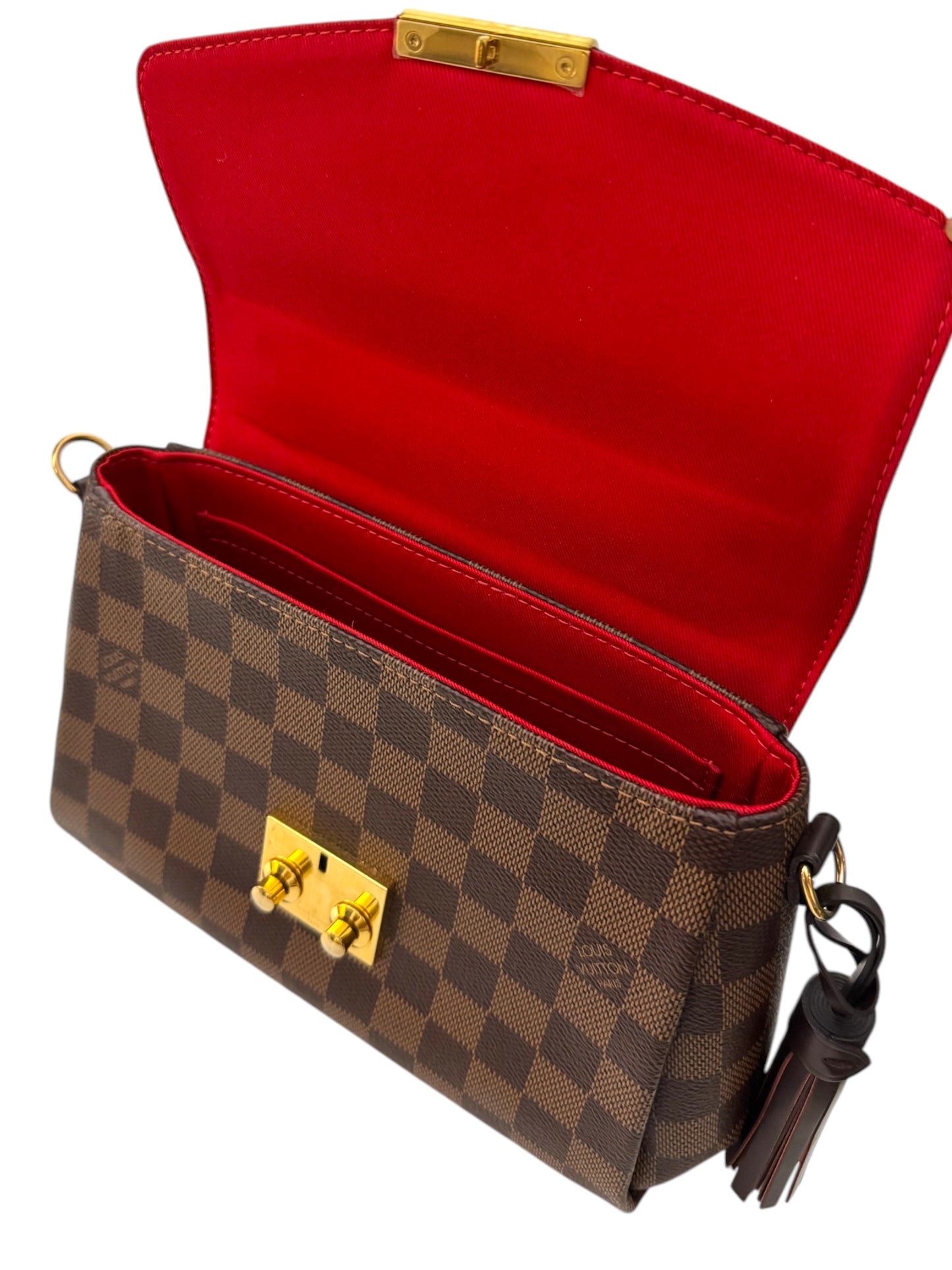 Louis Vuitton Croisette Damier Ebene Canvas Hand Bag Cross Body Bag