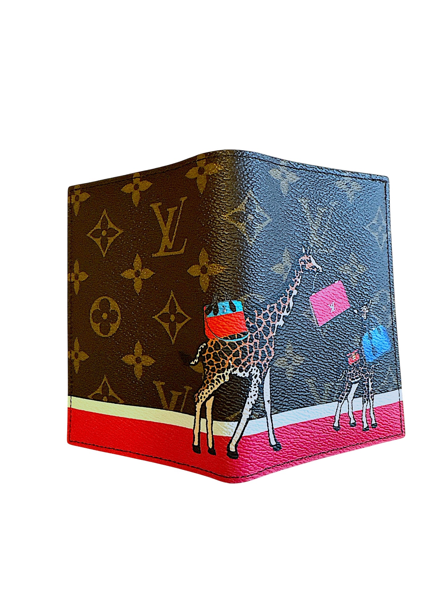 Louis Vuitton Passport Cover Limited Edition Xmas Girafe Monogram Canvas