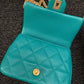Chanel
Mini Quilted Grren Caviar Sweetheart Gold Hardware Flap Crossbody Bag