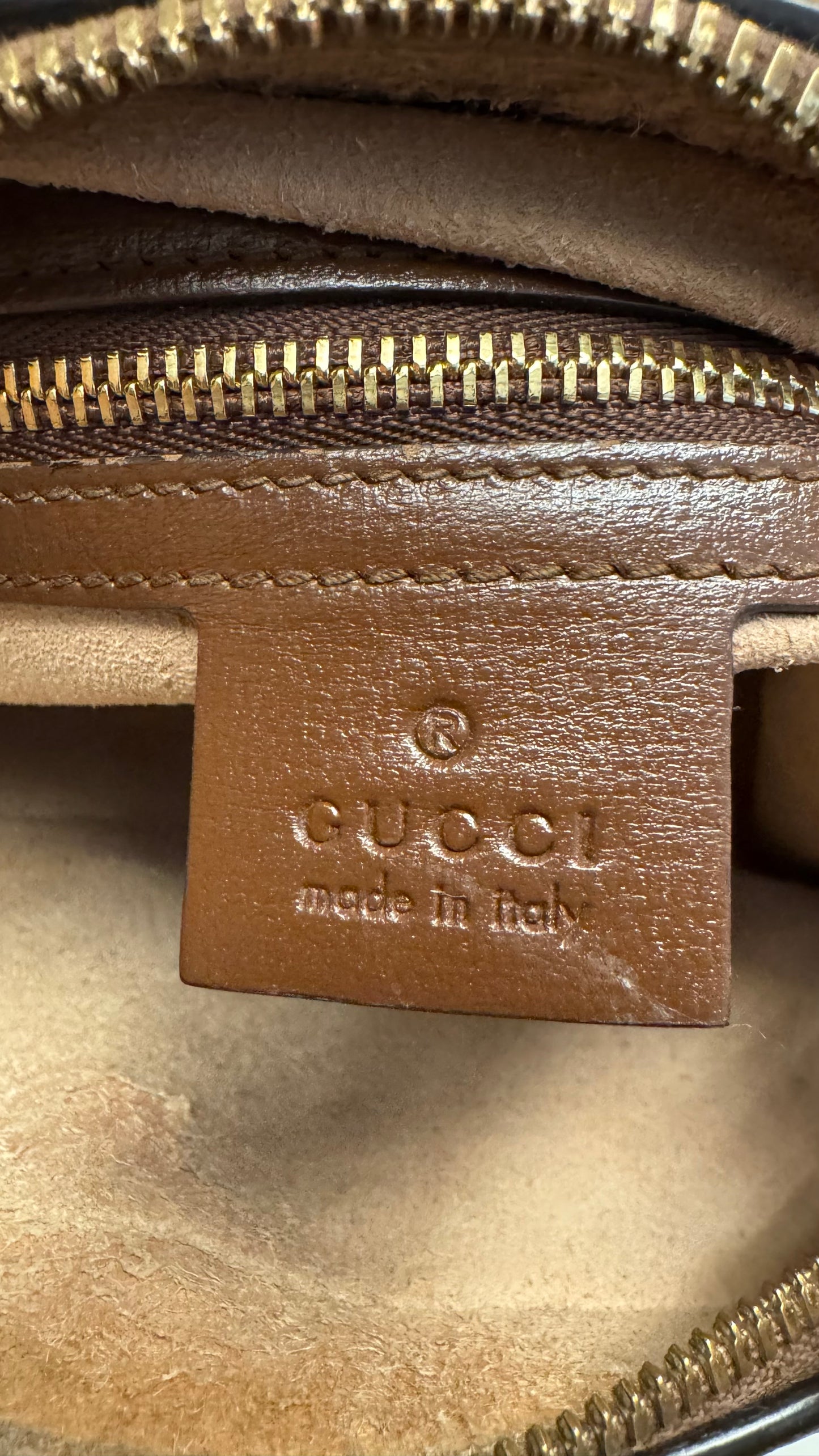 2205710-143144 Gucci horsebit 1955 GG Brown Camera Bag (645454 493075 / B03407885)