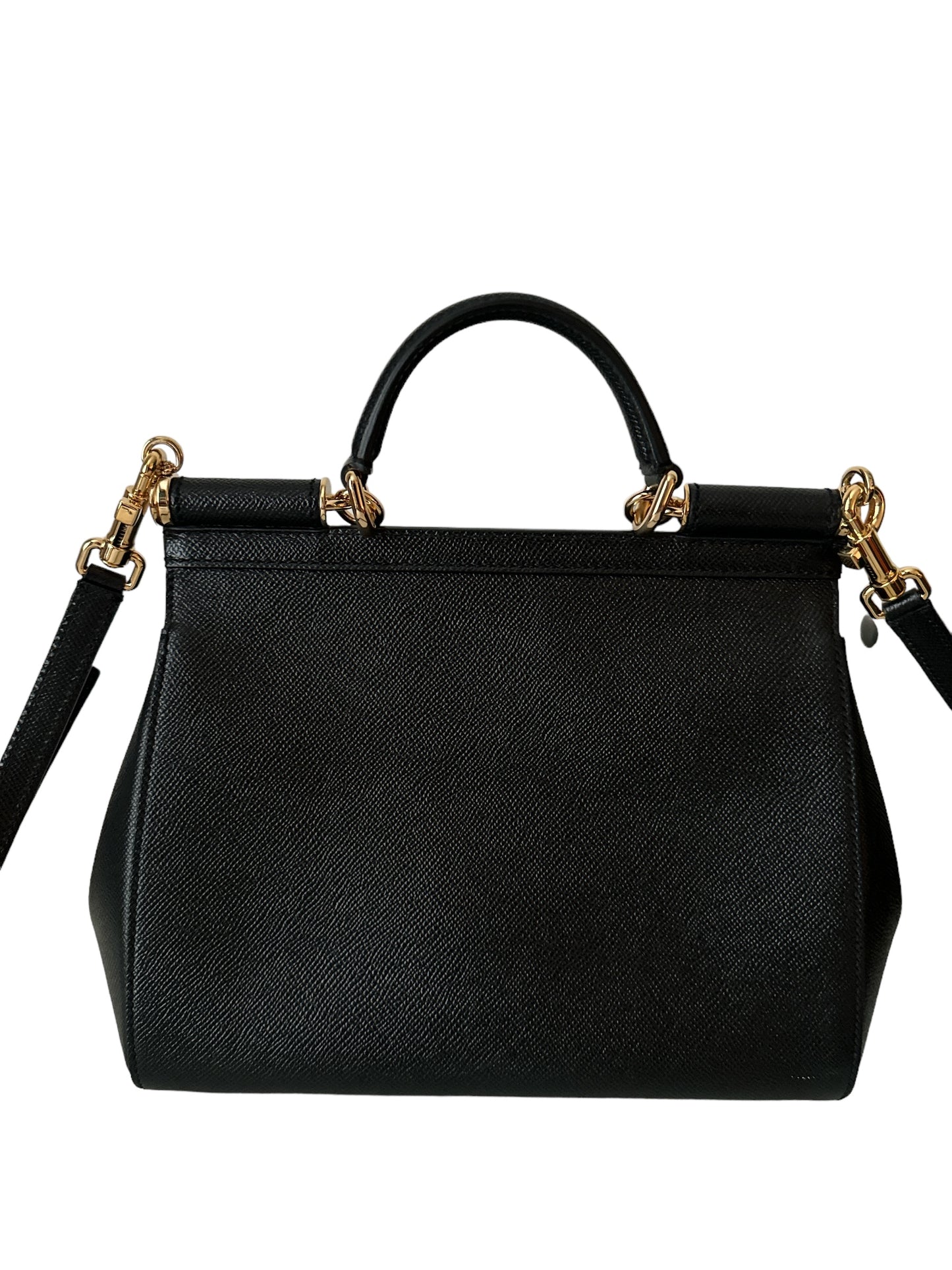 Dolce & Gabbana Sicily medium black leather bag